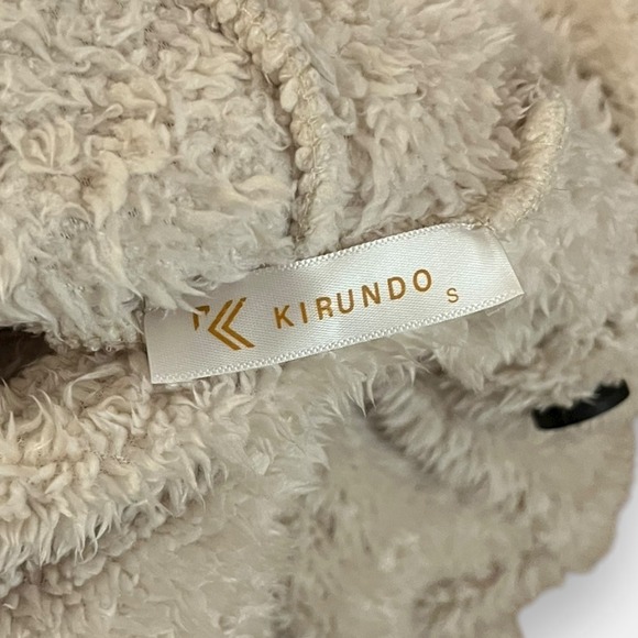 KIRUNDO Women's Apricot Sherpa Pullover‎ Hooded Sweatshirt Small | EUC - Picture 7 of 8